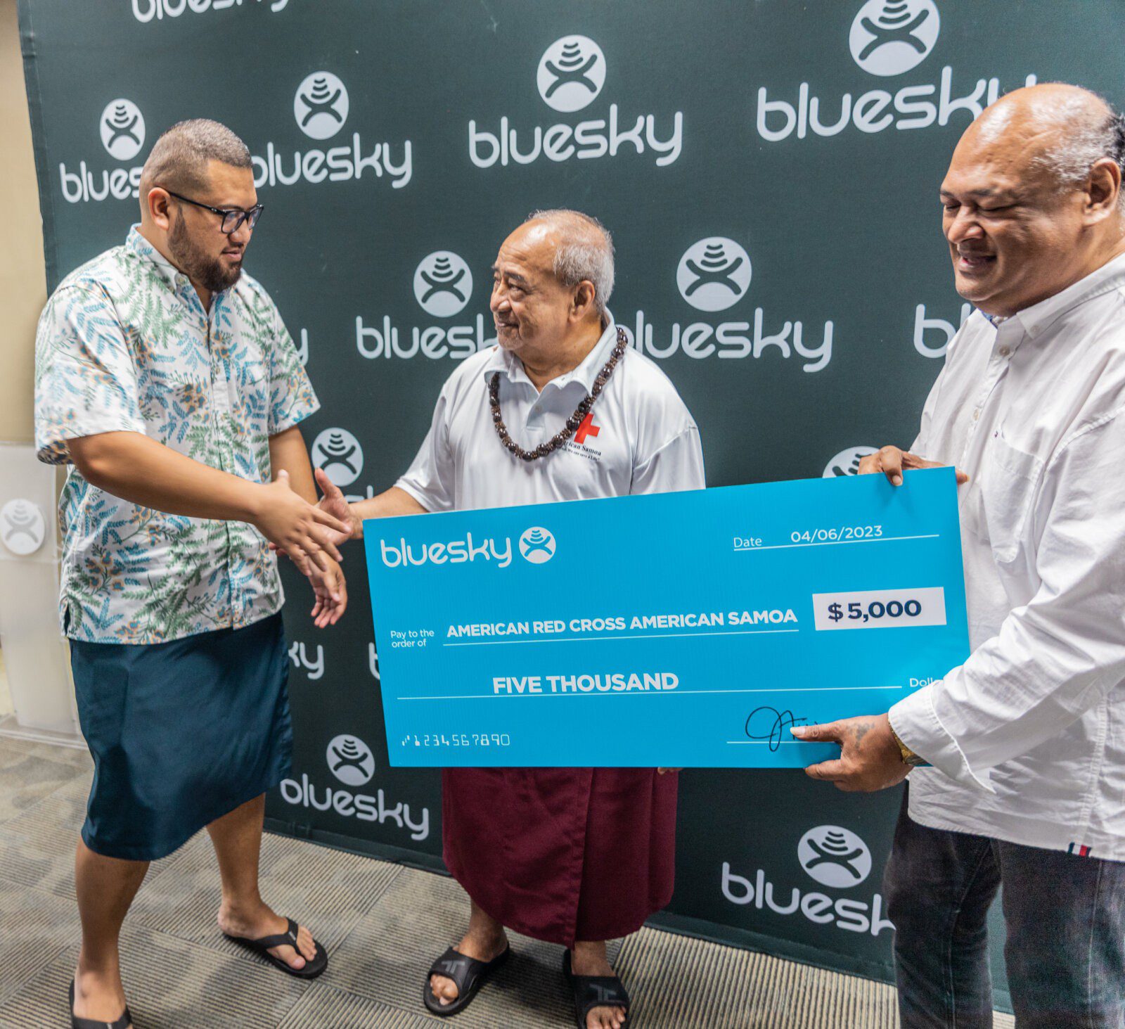 Bluesky Donates 5000 To The American Red Cross American Samoa In Honor Of Its 100th Anniversary 7778